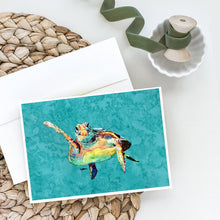 Load image into Gallery viewer, Loggerhead Turtle  Hi Five Greeting Cards -  Blank Note Cards – 8-Pack of Artist-Designed Cards with Envelopes