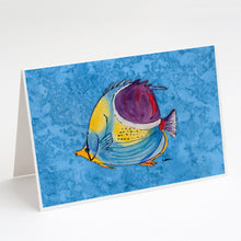 Load image into Gallery viewer, Fish  Tropical Greeting Cards -  Blank Note Cards – 8-Pack of Artist-Designed Cards with Envelopes