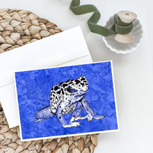 Load image into Gallery viewer, Frog on Blue Greeting Cards -  Blank Note Cards – 8-Pack of Artist-Designed Cards with Envelopes