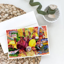 Load image into Gallery viewer, Crawfish with Spices and Corn Greeting Cards -  Blank Note Cards – 8-Pack of Artist-Designed Cards with Envelopes