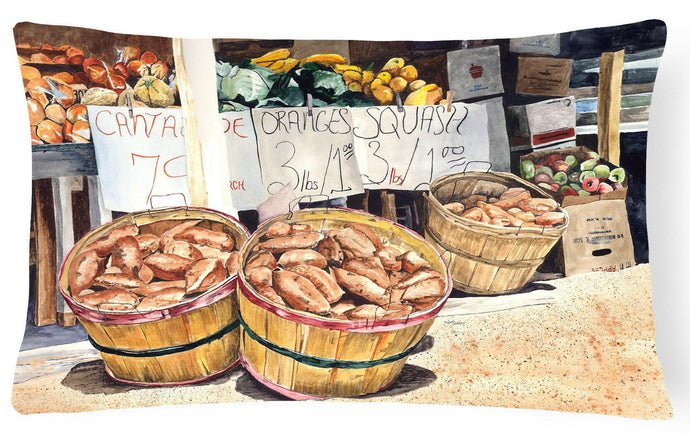 Crawfish with Spices and Corn Canvas Fabric Decorative Pillow 8699PW1216