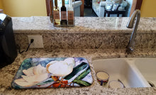 Load image into Gallery viewer, Magnolia Dish Drying Mat – Absorbent, Artistic Kitchen Essentials 8701DDM