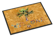 Load image into Gallery viewer, Welcome Palm Tree on Gold Doormat - 24x36 Decorative Floor Mat – Indoor/Outdoor Rug
