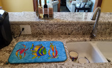 Load image into Gallery viewer, Troical Fish and Seaweed on Blue Dish Drying Mat – Absorbent, Artistic Kitchen Essentials 8713DDM