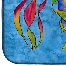Load image into Gallery viewer, Troical Fish and Seaweed on Blue Dish Drying Mat – Absorbent, Artistic Kitchen Essentials 8713DDM