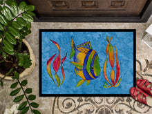 Load image into Gallery viewer, Troical Fish and Seaweed on Blue Doormat - 24x36 Decorative Floor Mat – Indoor/Outdoor Rug