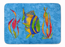Load image into Gallery viewer, Troical Fish and Seaweed on Blue Machine Washable Memory Foam Mat 8713RUG