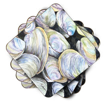 Load image into Gallery viewer, Clam Quahog  Coasters - Set of 4 Lightweight Foam, Absorbent Drink Coasters