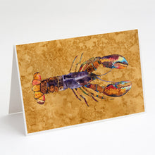 Load image into Gallery viewer, Fresh Lobster Greeting Cards -  Blank Note Cards – 8-Pack of Artist-Designed Cards with Envelopes