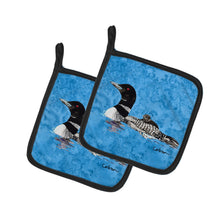 Load image into Gallery viewer, Momma and Baby Loon Pot Holders - Set of 2 Decorative Kitchen Helpers | Made in the USA 8718PTHD