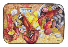 Load image into Gallery viewer, Lobster with Old Bay Dish Drying Mat – Absorbent, Artistic Kitchen Essentials 8719DDM