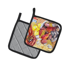 Load image into Gallery viewer, Lobster with Old Bay Pot Holders - Set of 2 Decorative Kitchen Helpers | Made in the USA 8719PTHD