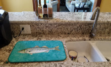 Load image into Gallery viewer, Striped Bass Fish Dish Drying Mat – Absorbent, Artistic Kitchen Essentials 8720DDM