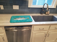 Load image into Gallery viewer, Striped Bass Fish Dish Drying Mat – Absorbent, Artistic Kitchen Essentials 8720DDM