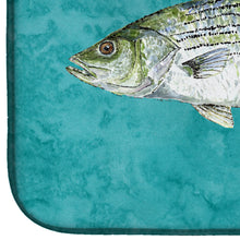 Load image into Gallery viewer, Striped Bass Fish Dish Drying Mat – Absorbent, Artistic Kitchen Essentials 8720DDM
