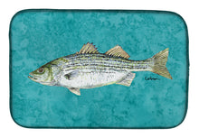 Load image into Gallery viewer, Striped Bass Fish Dish Drying Mat – Absorbent, Artistic Kitchen Essentials 8720DDM
