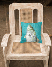 Load image into Gallery viewer, Striped Bass Fish Throw Pillow - 14x14 Decorative Pillow – Art for Your Home &amp; Patio 8720PW1414
