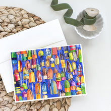 Load image into Gallery viewer, Lobster Bouys Greeting Cards -  Blank Note Cards – 8-Pack of Artist-Designed Cards with Envelopes