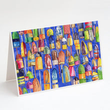 Load image into Gallery viewer, Lobster Bouys Greeting Cards -  Blank Note Cards – 8-Pack of Artist-Designed Cards with Envelopes