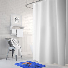Load image into Gallery viewer, Brunette Mermaid on Blue Machine Washable Memory Foam Mat 8725RUG