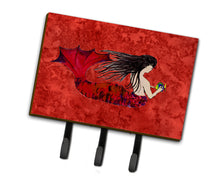 Load image into Gallery viewer, Black Haired Mermaid on Red Leash or Key Holder 8726TH68