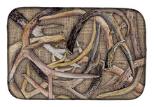 Load image into Gallery viewer, Deer Horns Dish Drying Mat – Absorbent, Artistic Kitchen Essentials 8732DDM