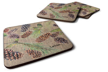 Load image into Gallery viewer, Pine Cones  Coasters - Set of 4 Lightweight Foam, Absorbent Drink Coasters