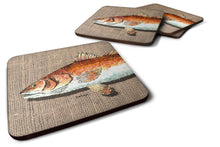 Load image into Gallery viewer, Fish Red Fish Coasters - Set of 4 Lightweight Foam, Absorbent Drink Coasters
