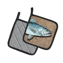 Load image into Gallery viewer, Fish Speckled Trout Pot Holders - Set of 2 Decorative Kitchen Helpers | Made in the USA 8737PTHD