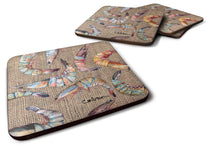 Load image into Gallery viewer, Shrimp  Coasters - Set of 4 Lightweight Foam, Absorbent Drink Coasters