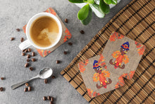 Load image into Gallery viewer, Thanksgiving Turkey Pilgrim Fleur de lis Coasters - Set of 4 Lightweight Foam, Absorbent Drink Coasters