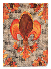 Load image into Gallery viewer, Thanksgiving Turkey Fleur de lis Garden Flag – Decorative Outdoor Yard Flag