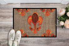 Load image into Gallery viewer, Thanksgiving Turkey Fleur de lis Doormat - 24x36 Decorative Floor Mat – Indoor/Outdoor Rug