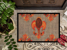 Load image into Gallery viewer, Thanksgiving Turkey Fleur de lis Doormat - 24x36 Decorative Floor Mat – Indoor/Outdoor Rug