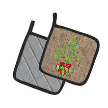 Load image into Gallery viewer, Christmas Tree Fleur de lis Pot Holders - Set of 2 Decorative Kitchen Helpers | Made in the USA 8745PTHD