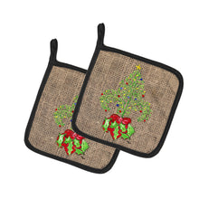 Load image into Gallery viewer, Christmas Tree Fleur de lis Pot Holders - Set of 2 Decorative Kitchen Helpers | Made in the USA 8745PTHD