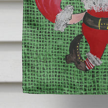 Load image into Gallery viewer, Christmas Santa Fleur de lis Flag Canvas House Size