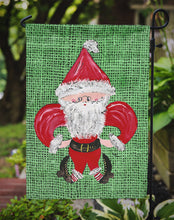 Load image into Gallery viewer, Christmas Santa Fleur de lis Garden Flag – Decorative Outdoor Yard Flag