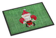 Load image into Gallery viewer, Christmas Santa Fleur de lis Doormat - 24x36 Decorative Floor Mat – Indoor/Outdoor Rug