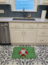 Load image into Gallery viewer, Christmas Santa Fleur de lis Machine Washable Memory Foam Mat 8746RUG