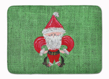 Load image into Gallery viewer, Christmas Santa Fleur de lis Machine Washable Memory Foam Mat 8746RUG