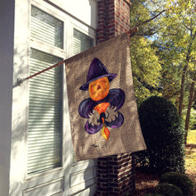 Load image into Gallery viewer, Halloween Pumpkin Bat Fleur de lis Flag Canvas House Size