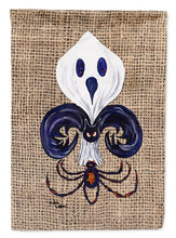 Load image into Gallery viewer, Halloween Ghost Spider Bat Fleur de lis Garden Flag – Decorative Outdoor Yard Flag