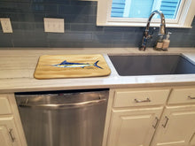 Load image into Gallery viewer, Swordfish on Sandy Beach Dish Drying Mat – Absorbent, Artistic Kitchen Essentials 8754DDM