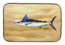 Load image into Gallery viewer, Swordfish on Sandy Beach Dish Drying Mat – Absorbent, Artistic Kitchen Essentials 8754DDM
