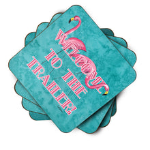 Load image into Gallery viewer, Welcome to the Trailer  Coasters - Set of 4 Lightweight Foam, Absorbent Drink Coasters