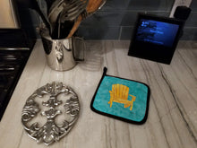 Load image into Gallery viewer, Welcome to the Trailer Pot Holders - Set of 2 Decorative Kitchen Helpers | Made in the USA 8761PTHD
