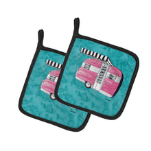 Load image into Gallery viewer, Welcome to the Trailer Pot Holders - Set of 2 Decorative Kitchen Helpers | Made in the USA 8764PTHD