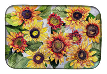 Load image into Gallery viewer, Sunflowers Dish Drying Mat – Absorbent, Artistic Kitchen Essentials 8766DDM