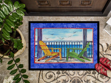 Load image into Gallery viewer, Adirondack Chairs Blue Doormat - 24x36 Decorative Floor Mat – Indoor/Outdoor Rug